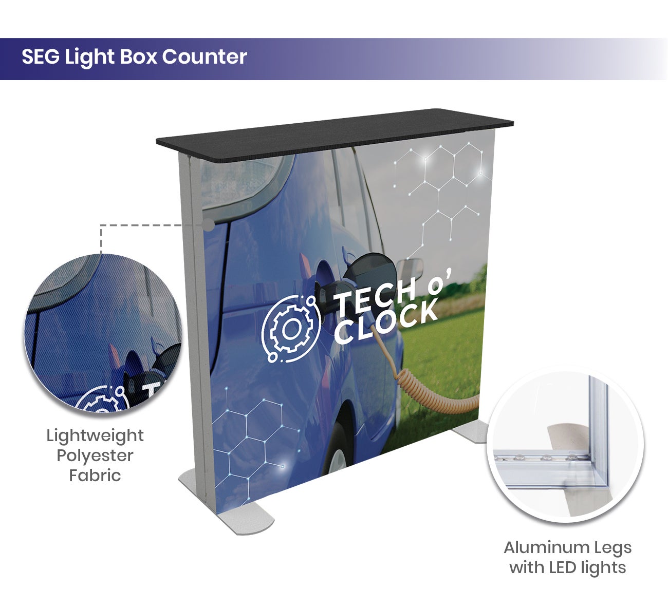 10ft Backlit Trade Show Display - Design 3 Online | 10ft Backlit