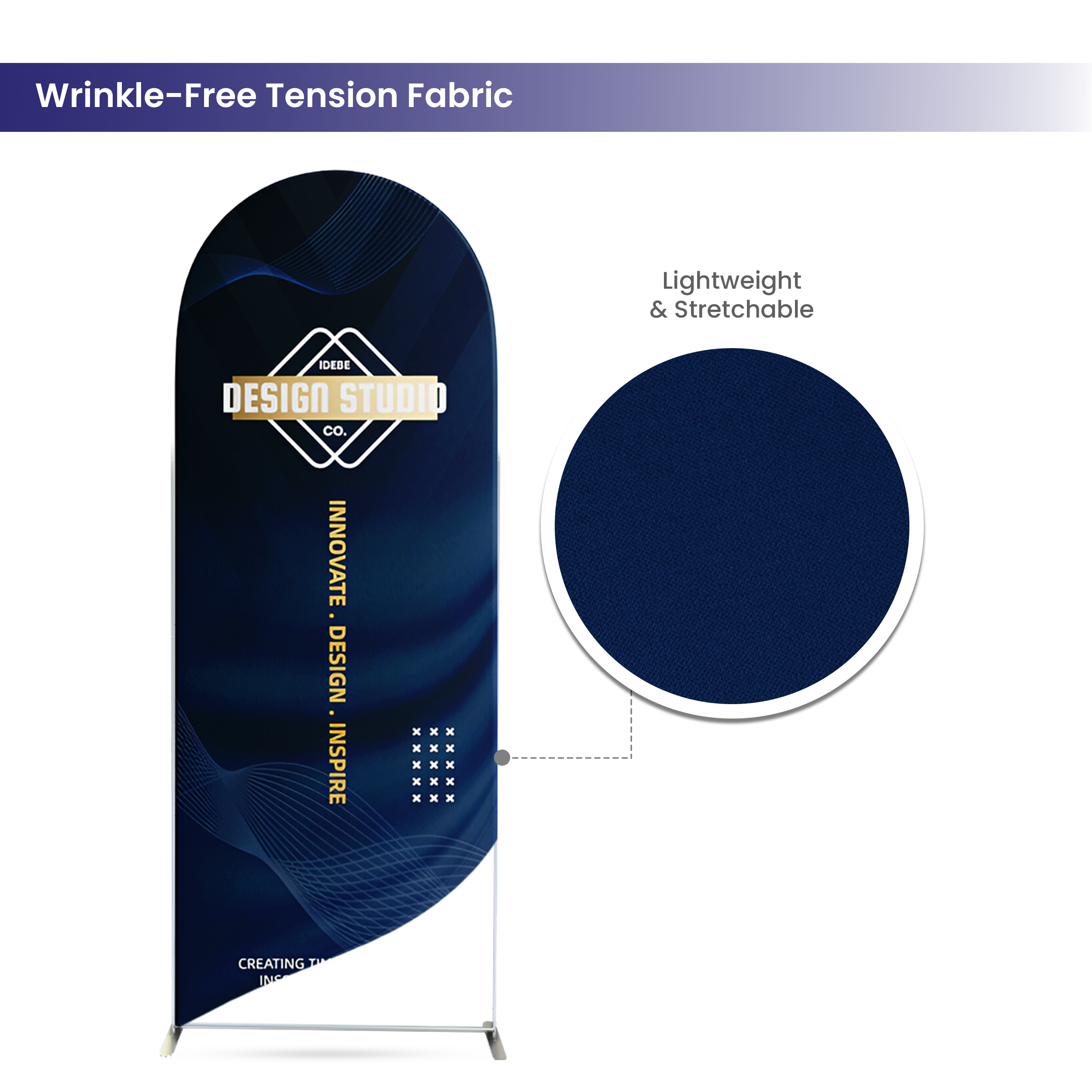 20ft Magnetic Modular Fabric Displays - U Shape Curved