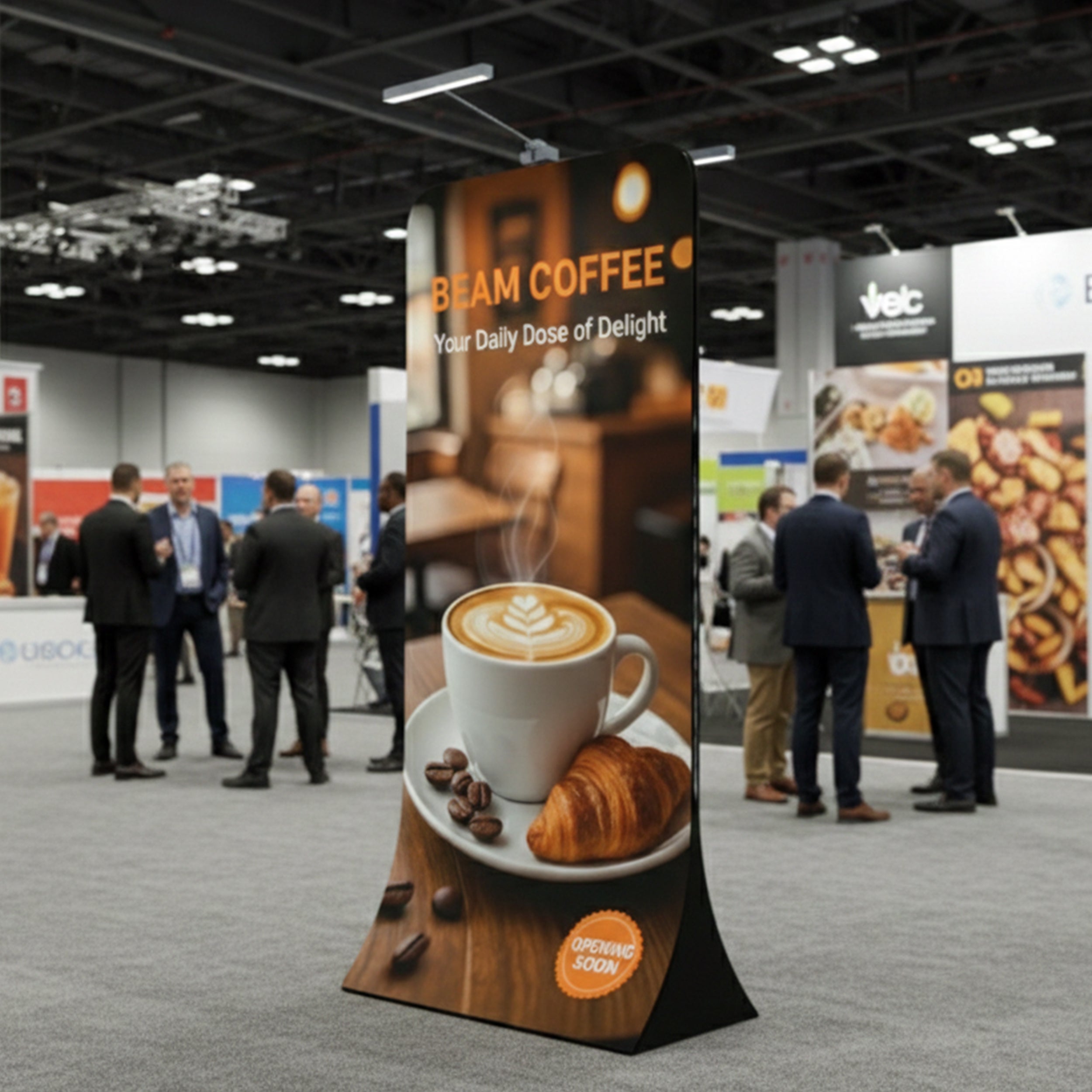 3D Tension Fabric Media Wall Lifestyle Image BBEXPO3DTEN03_1_US