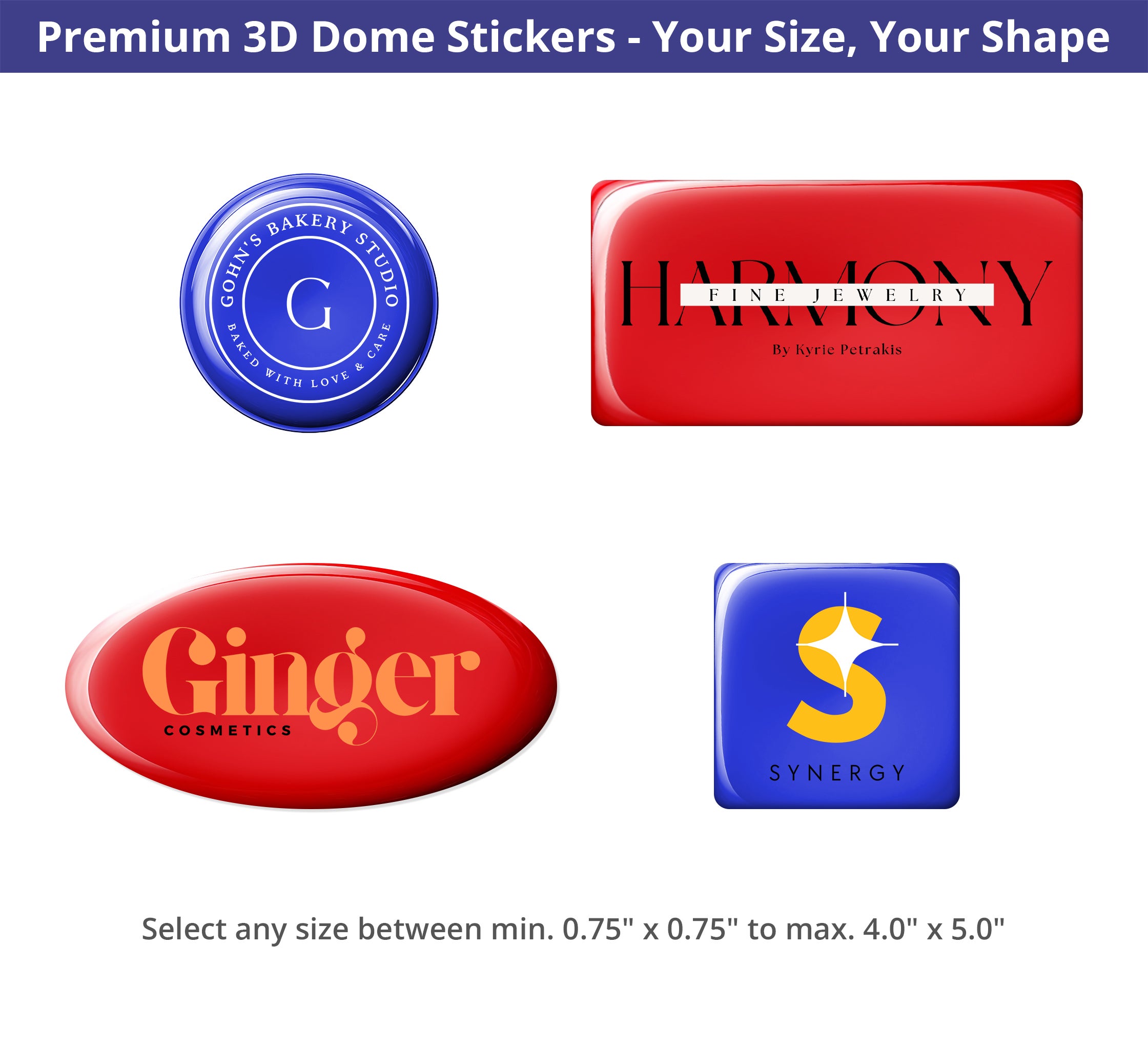 3D Dome Stickers