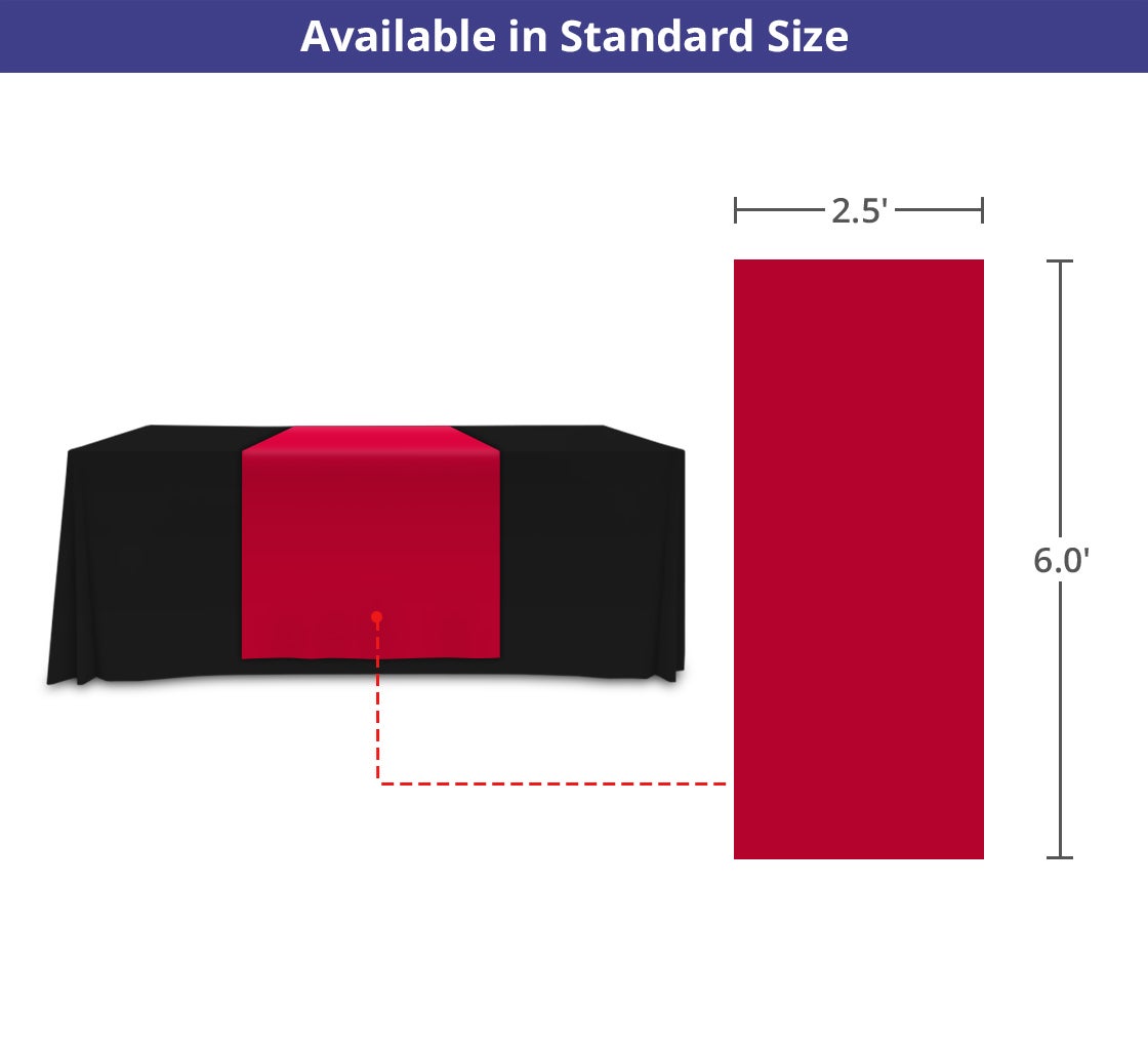 2.5' x 6' Table Runners - Red