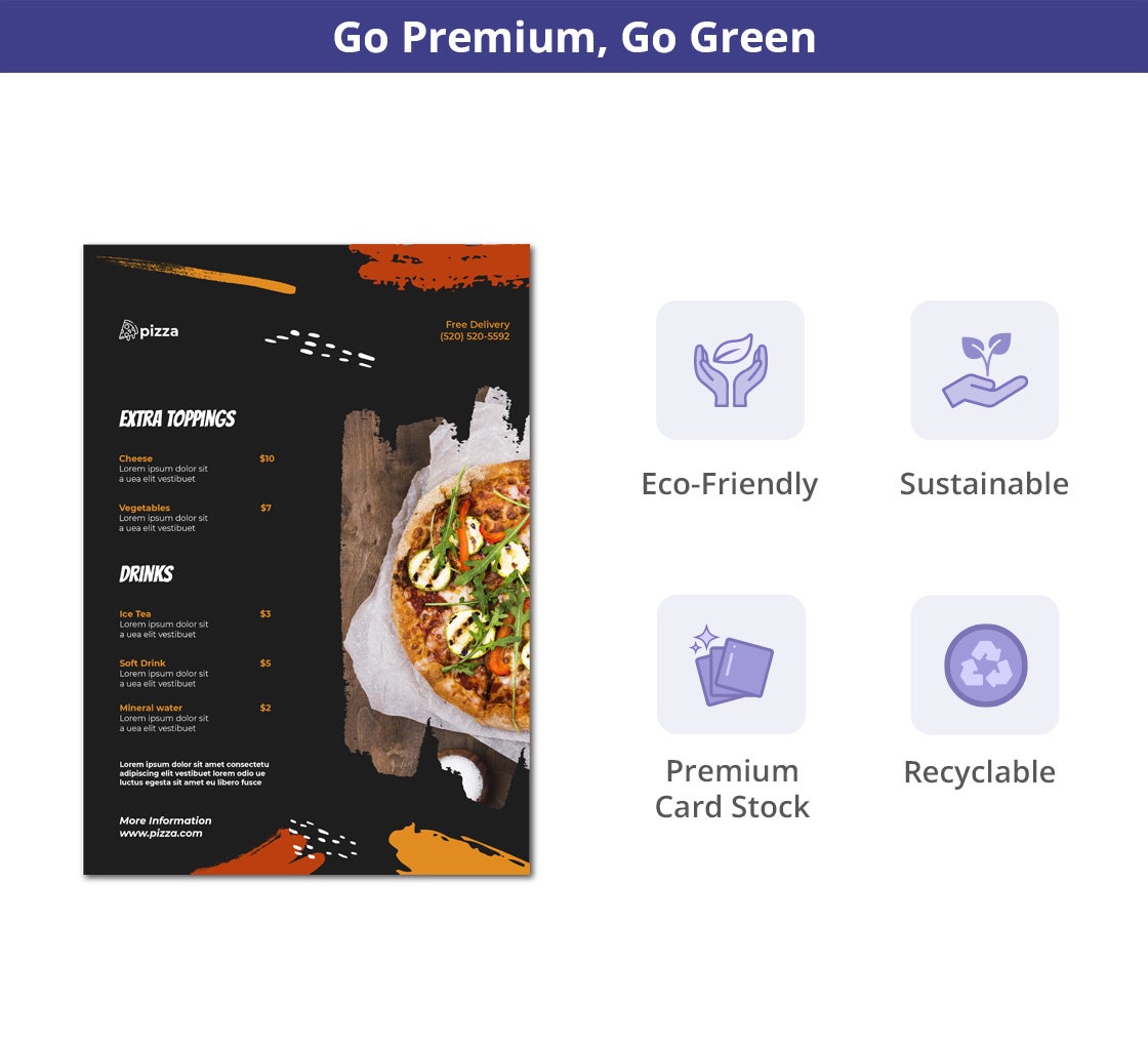 Take Out Menus | Half-folded Menus, Restaurant Menus – Bannerbuzz