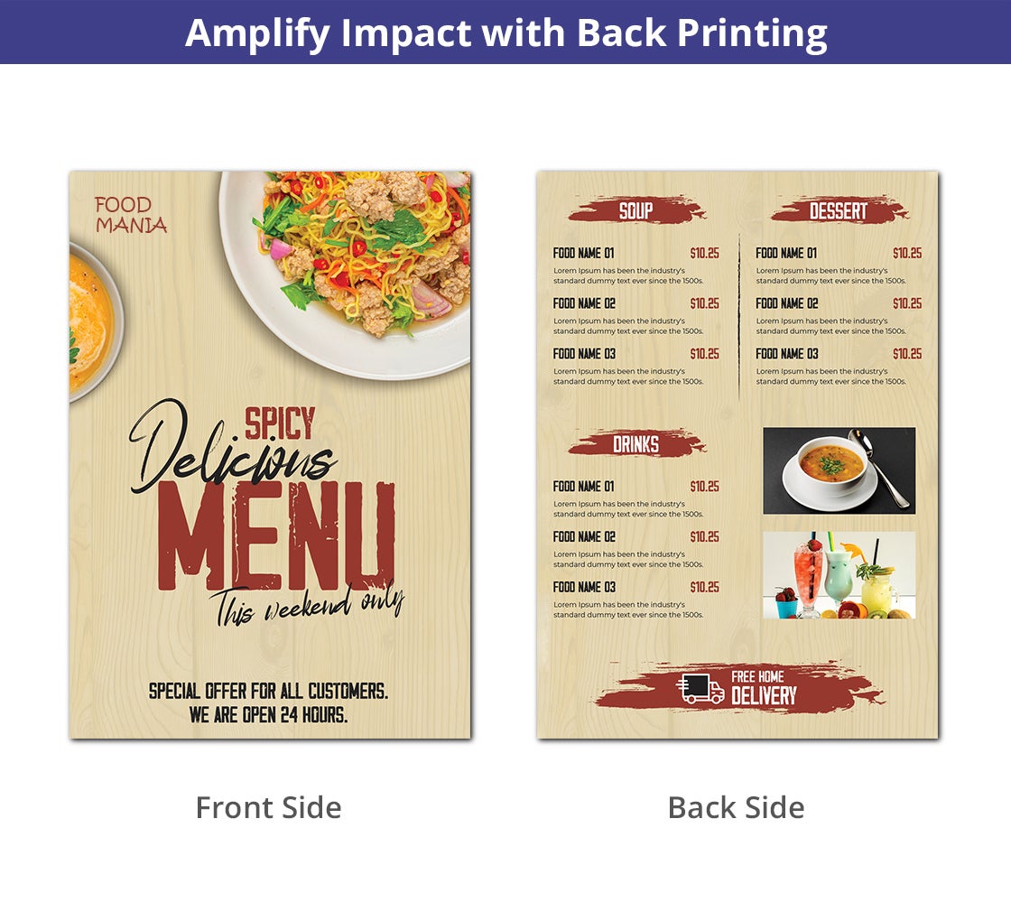 MENEオーダーページ Take Out Menus | Half-folded Menus, Restaurant Menus – Bannerbuzz