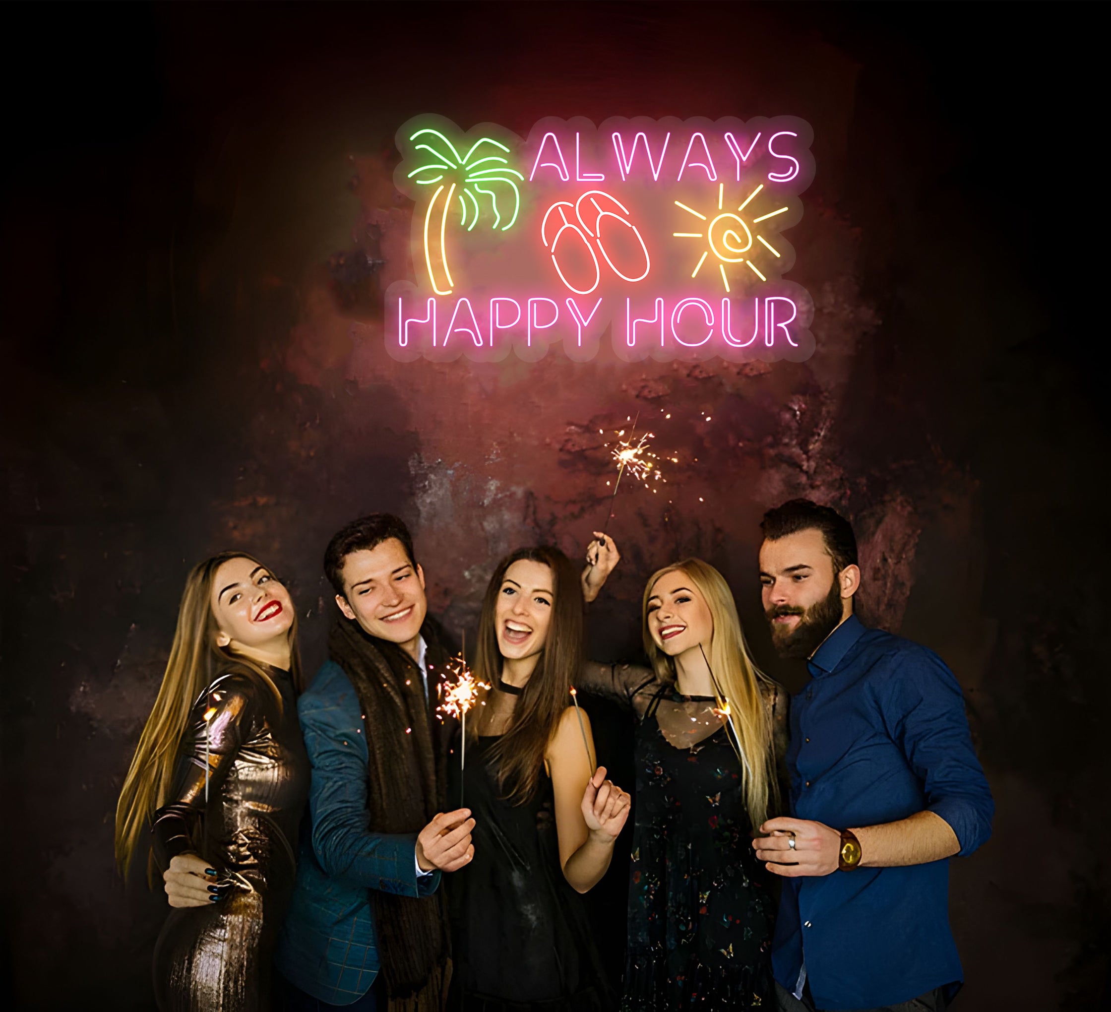 always happy hour☀️ Always Happy Hour Neon Sign Online | Always Happy Hour Neon Sign