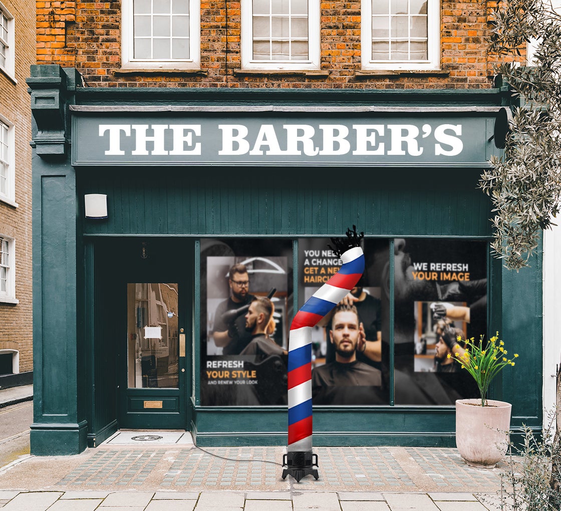 Barber Pole (Red, White, Blue) Inflatable Tube