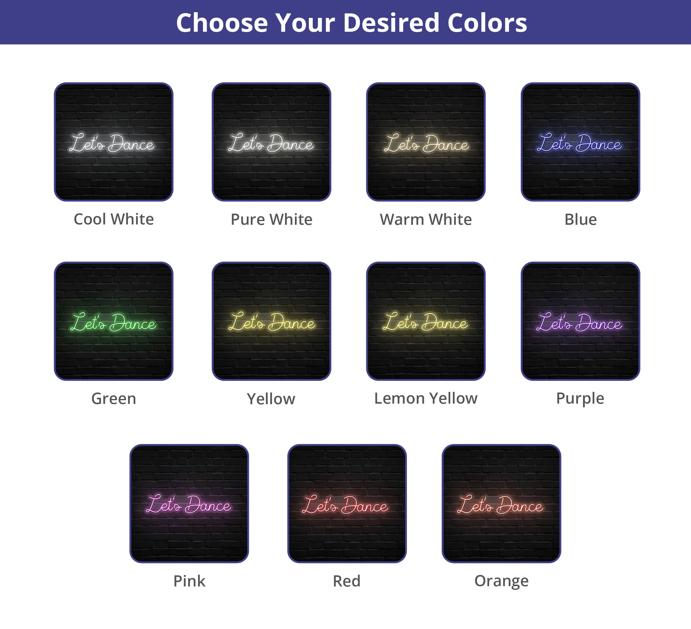 Let's Dance Neon Sign Online | Let's Dance Neon Sign - Bannerbuzz.ca