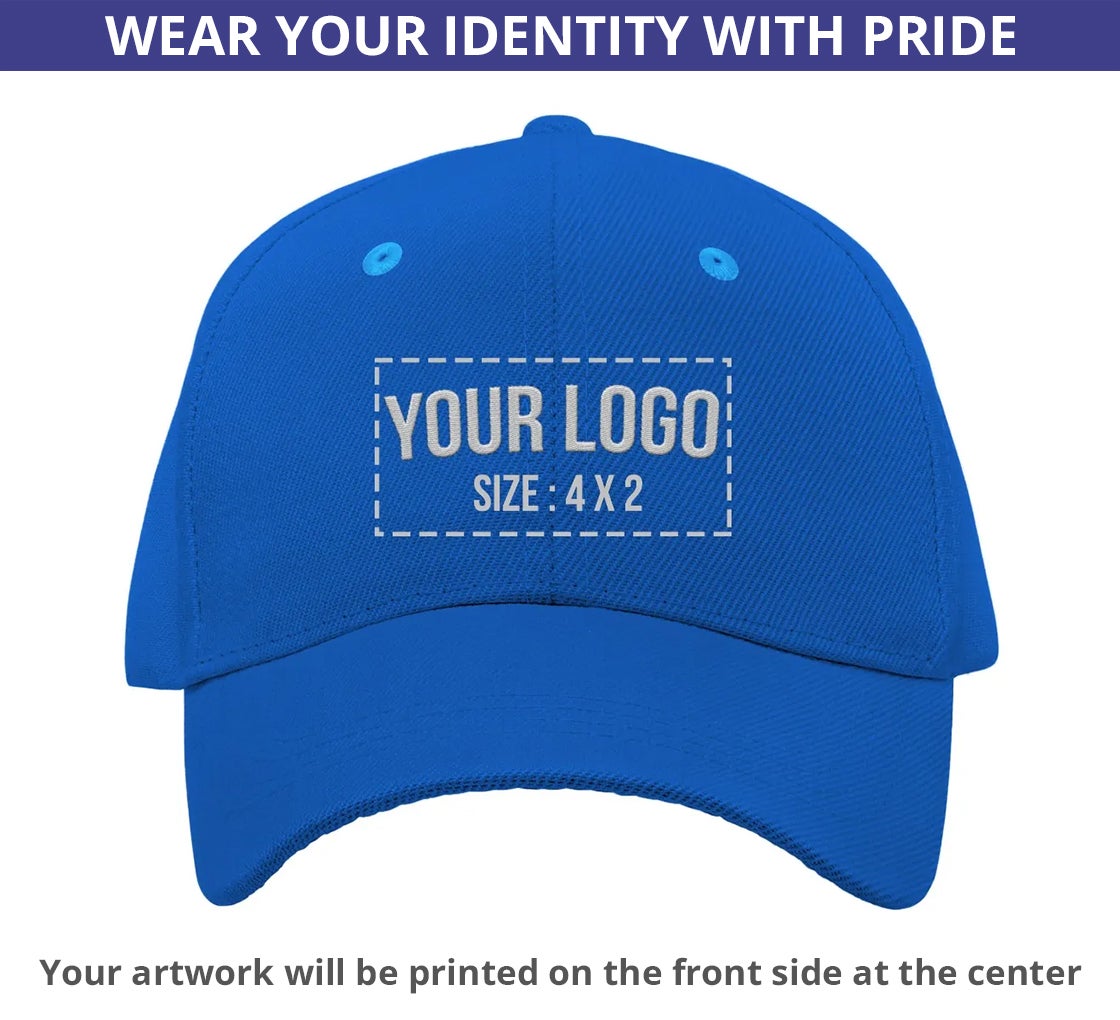 Personalised Custom Name Embroidered Baseball Cap – 100% Cotton Drill – Adjustable – U&S Clothing E151-BB15