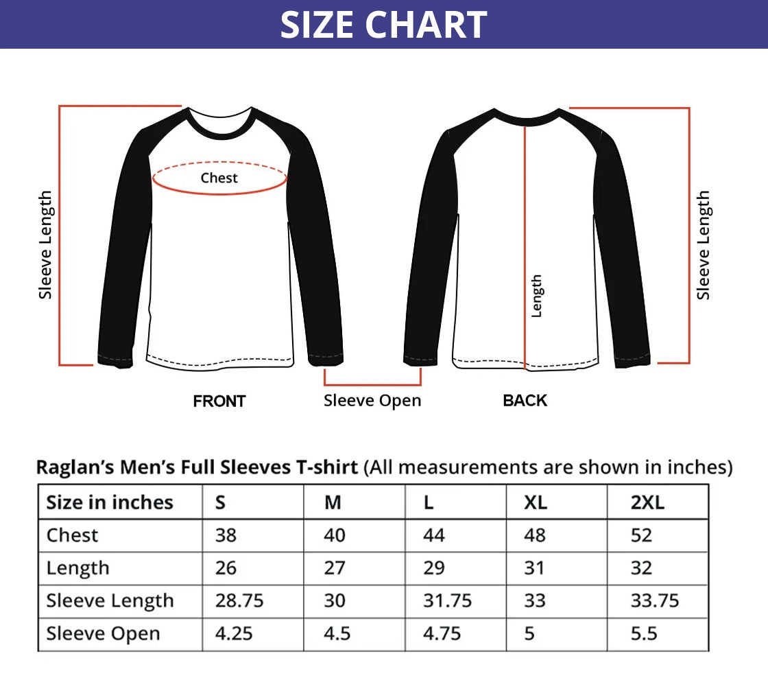 Buy Men's Raglan Long Sleeves T-Shirt & Get 20% Off