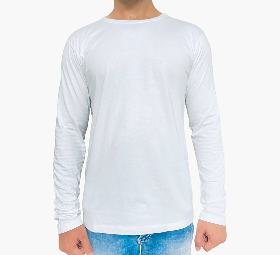Buy Men's Long Sleeves T-Shirt - Crew Neck & Get 20% Off