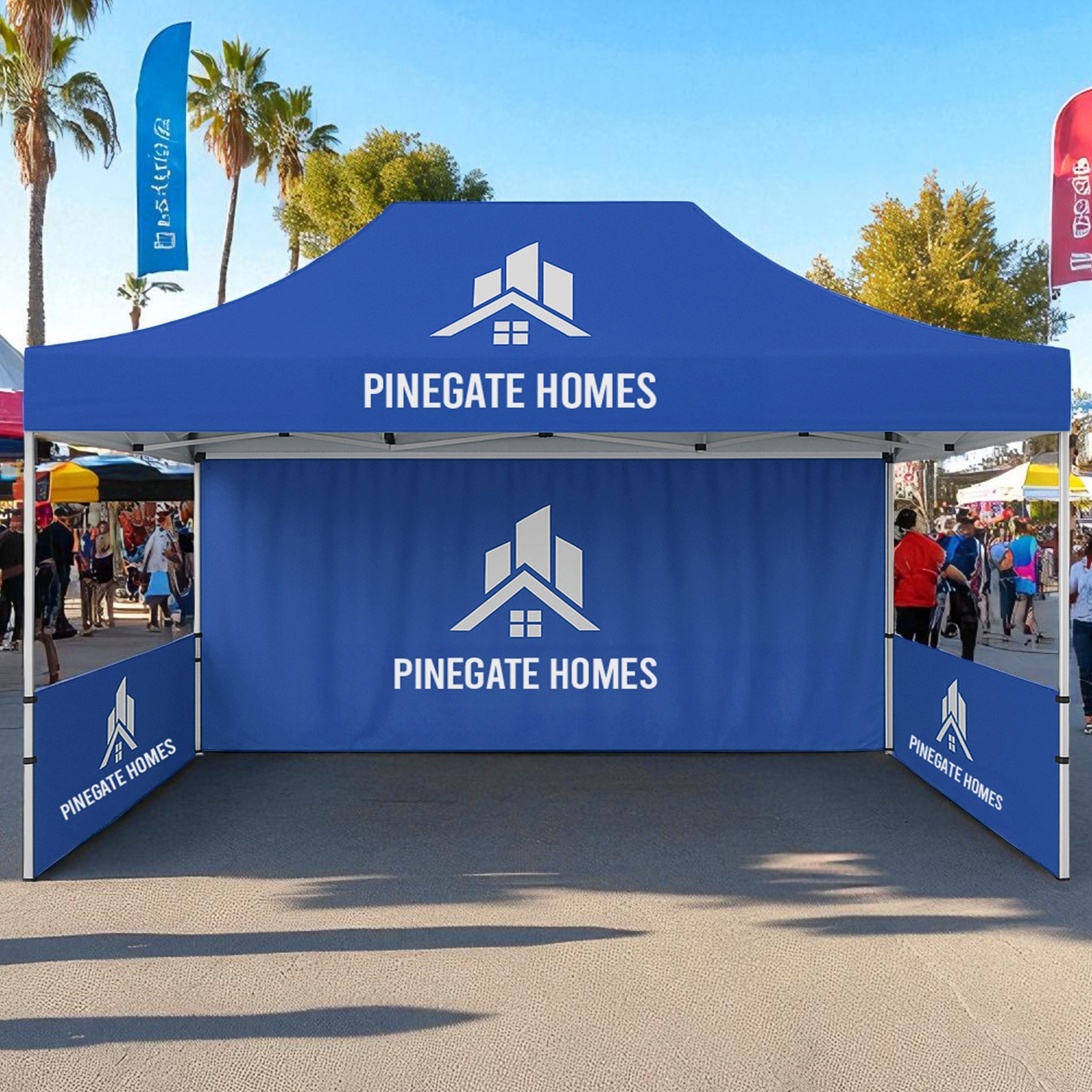 Custom Tent With Logo Vendor Booth Popup Tent With Custom Printing