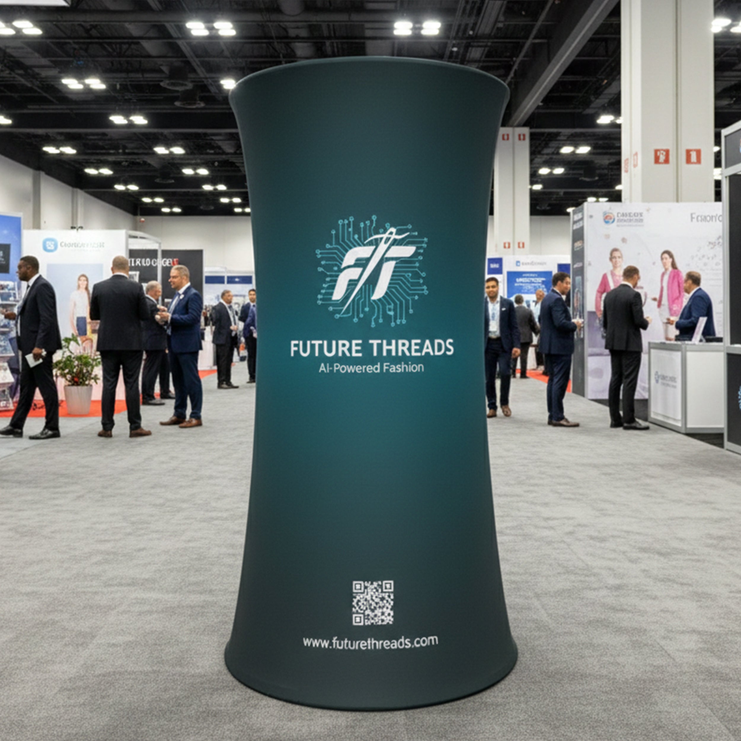 Fabric Pillar Tower Display Lifestyle Image 1 BBEXPOFPTO03_1_US