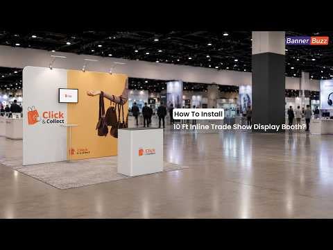 How to Install 10ft Inline Trade Show Booth with LED Lights, Monitor Mount & Counter?