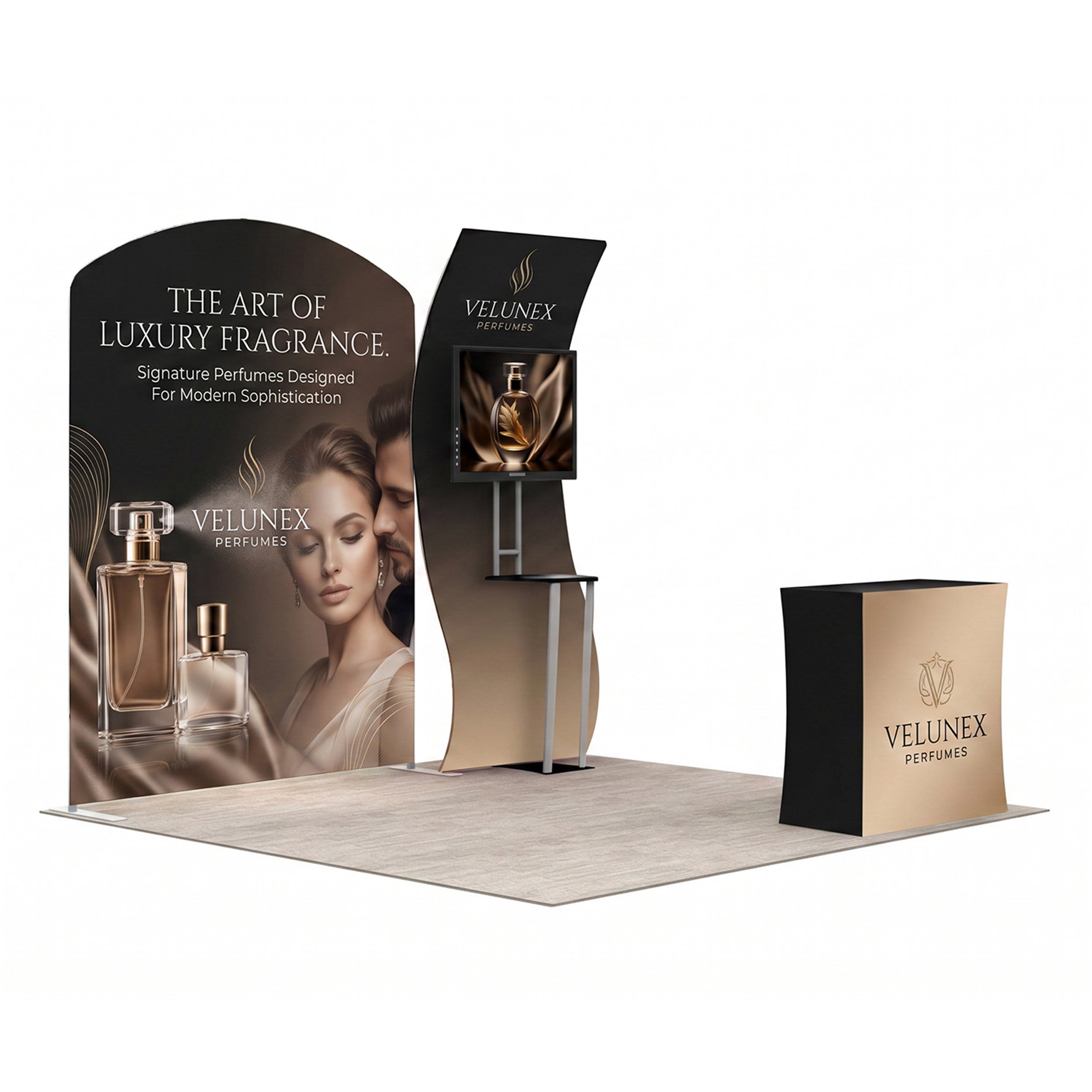inline 10 ft inline trade show booth design 37 45 degree