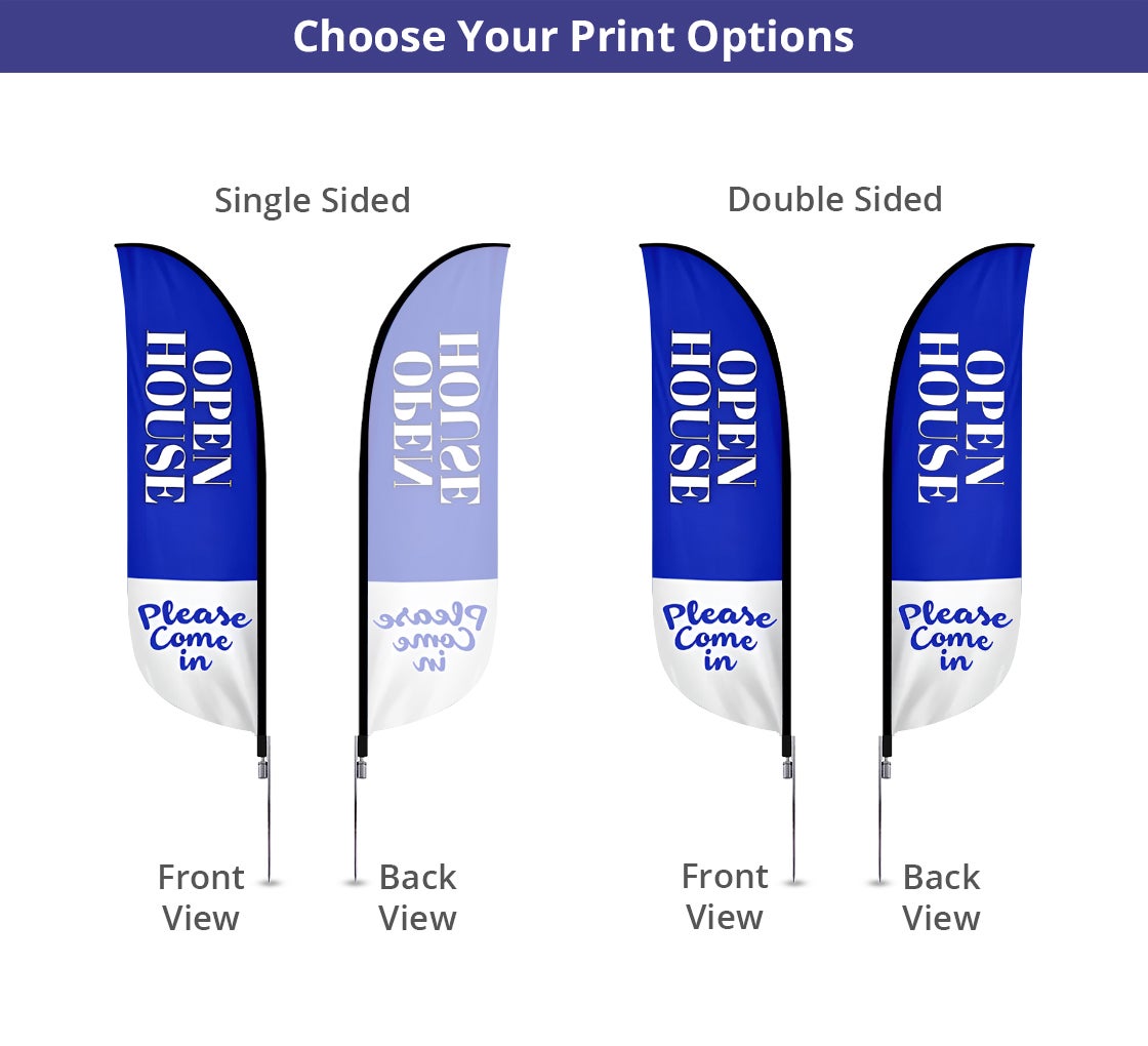 Pre Printed Open House Feather Flag