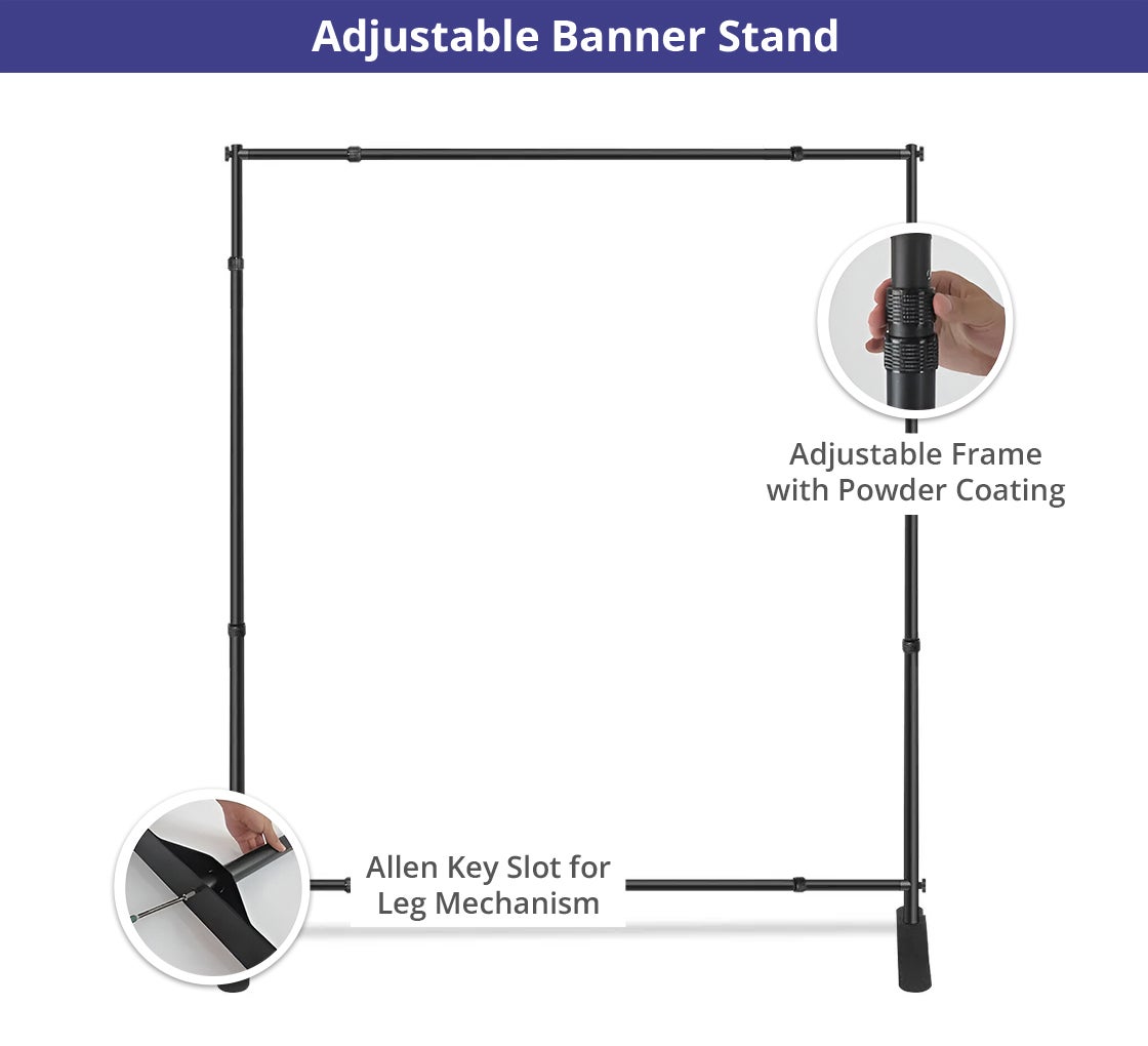 Buy 6 ft x 8 ft Step and Repeat Adjustable Banner Stands