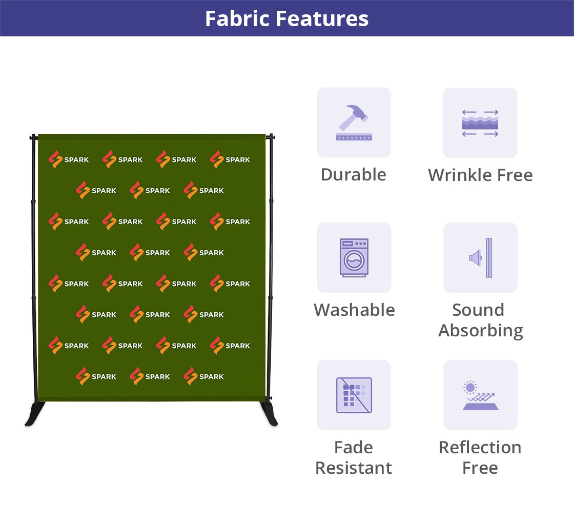 洋楽 Federated Backdrop - Sound Dimention Buy 6 ft x 8 ft Step and Repeat Adjustable Banner Stands