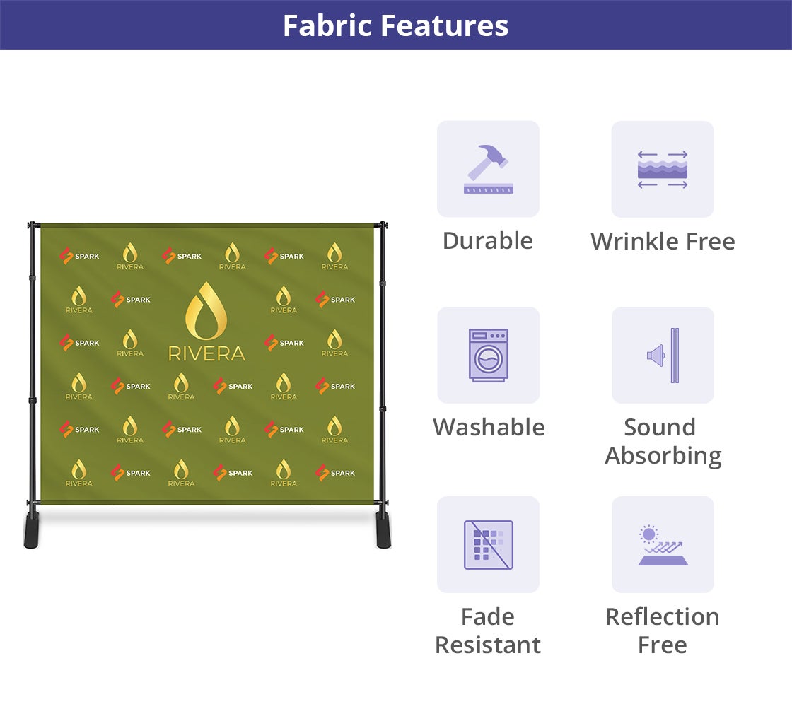 10ft x 8ft Step and Repeat Adjustable Banner Stands | Backdrops