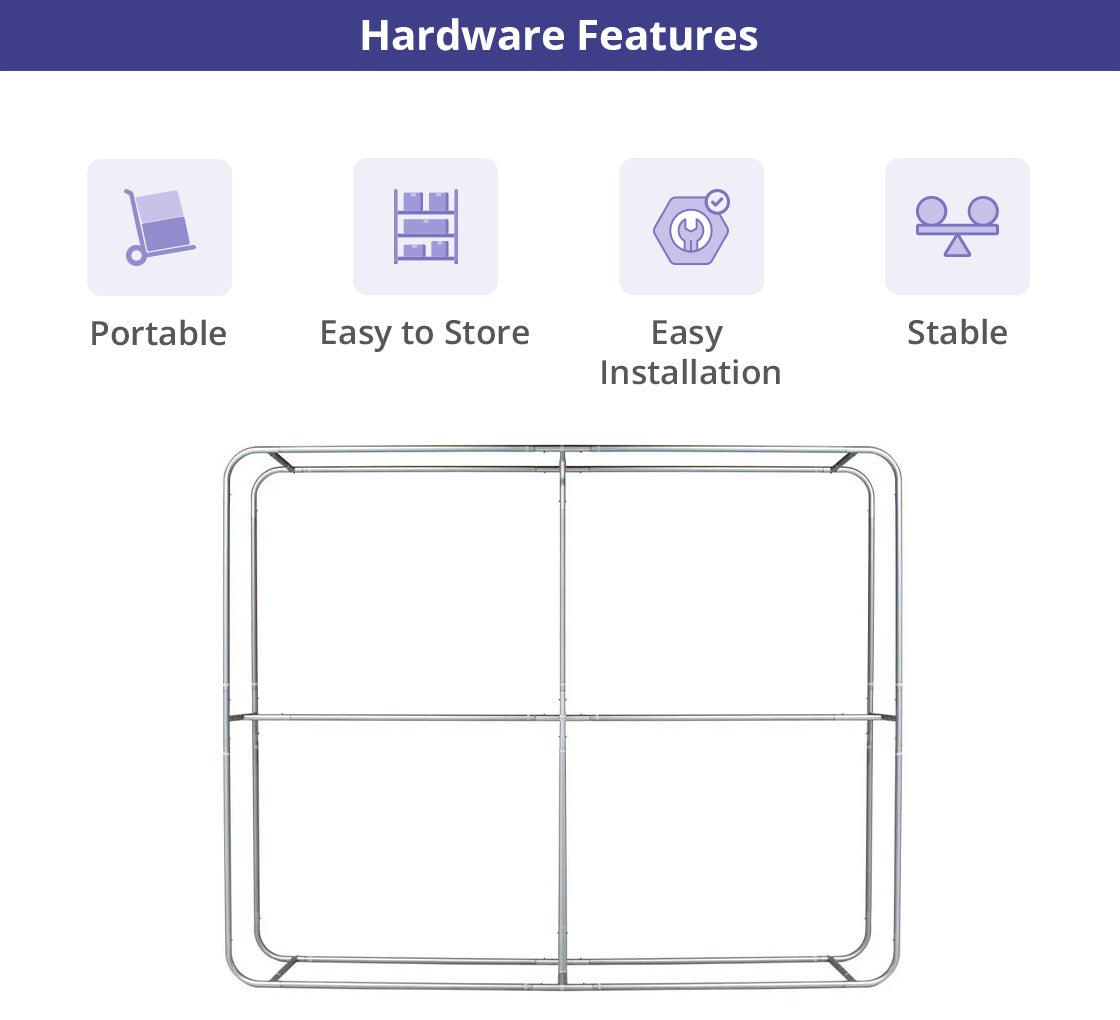 10 ft x 8 ft Step and Repeat Wall Box Fabric Display