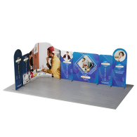 20ft Magnetic Modular Fabric Displays - L Shape