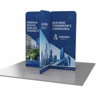 6.5ft Magnetic Modular Fabric Display - Cross Island Shape