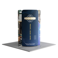 6.5ft Magnetic Modular Fabric Display - Tower Island Shape