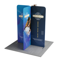 6.5ft Magnetic Modular Fabric Display - Cross Island Shape