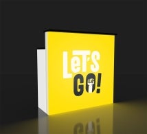 Backlit Promotional Counter with Storage