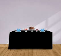 6' Convertible/Adjustable Table Covers - Black