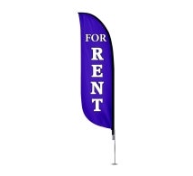 Pre Printed For Rent Feather Flag