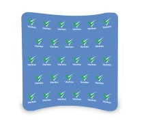 8 ft x 8 ft Step and Repeat Curved Pillow Case Backdrop