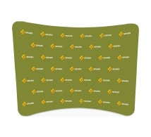 10 ft x 8 ft Step and Repeat Curved Pillow Case Backdrop