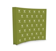 8 ft x 8 ft Step and Repeat Fabric Pop Up Curved Display