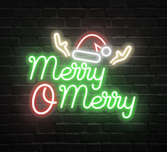 Merry Merry Deer Neon Sign