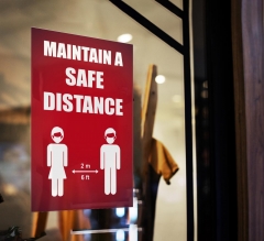 Maintain Safe Distance Window Clings