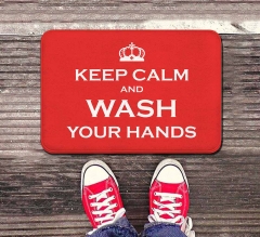 Keep Calm Wash Hands Indoor Floor Mats
