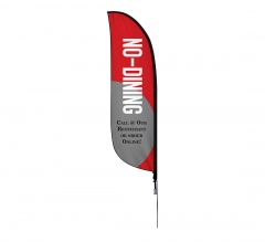 Pre Printed No Dining Order Online Feather Flag