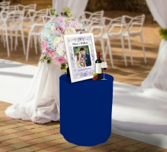 31.5'' Round Fitted Table Covers - Blue