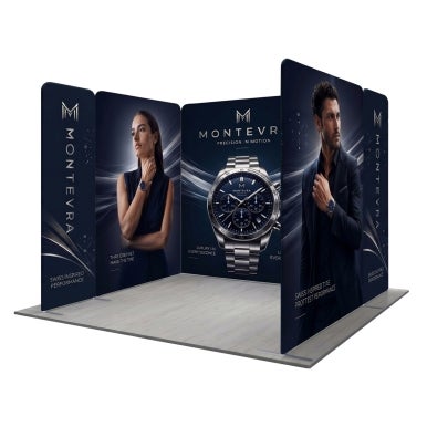 10ft Magnetic Modular Fabric Display - U Shape