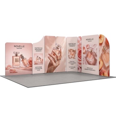 16.4x13ft Magnetic Modular Fabric Displays - L Shape