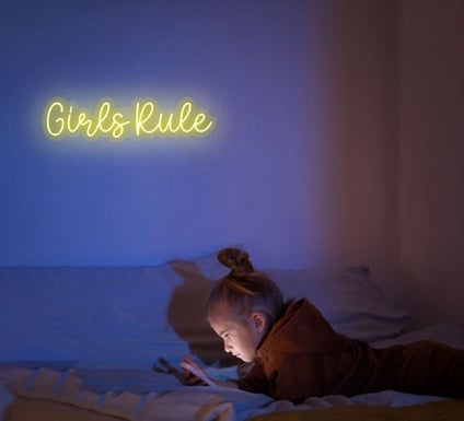Girls Rule Neon Sign