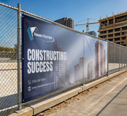 Vinyl Mesh Fence Banners