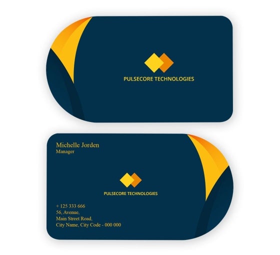 Half Circle Side Business Cards
