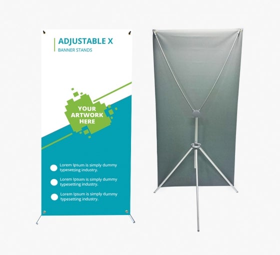 X Frame Banner Stands Adjustable Banner Stand