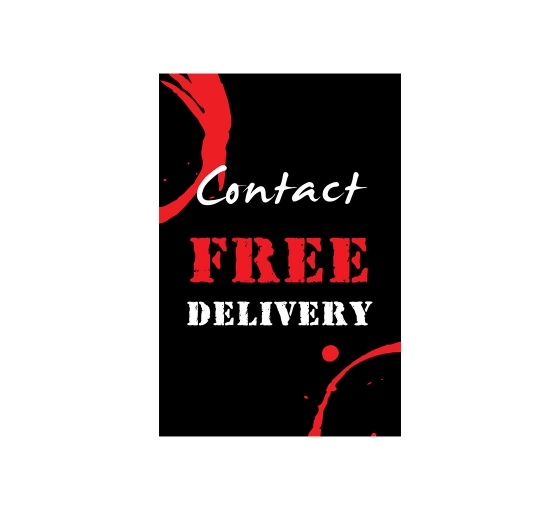 Contact Free Delivery Yard Signs (Non reflective)