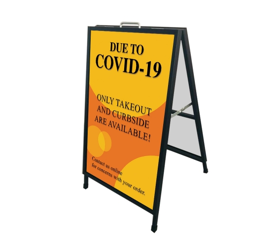 Covid 19 Only Take Out Metal Frames