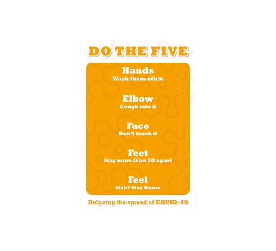 Do the Five Help Stop Spread Covid-19 Window Clings