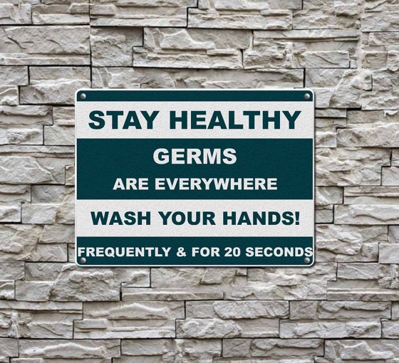 Stay Healthy Wash Hands Compliance Signs