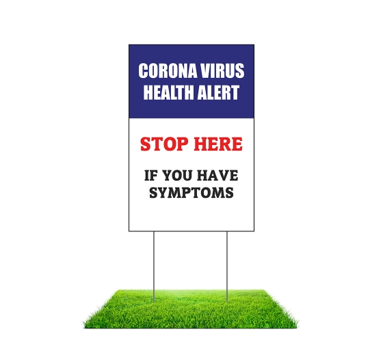 Coronavirus Health Alert Yard Signs