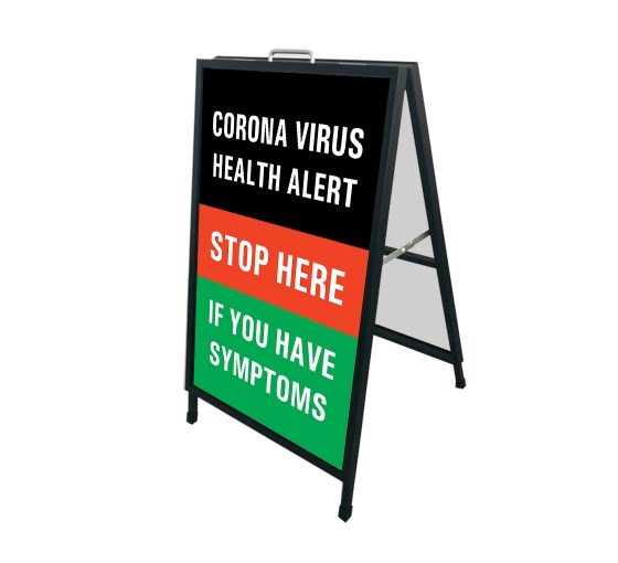 Coronavirus Health Alert Metal Frames