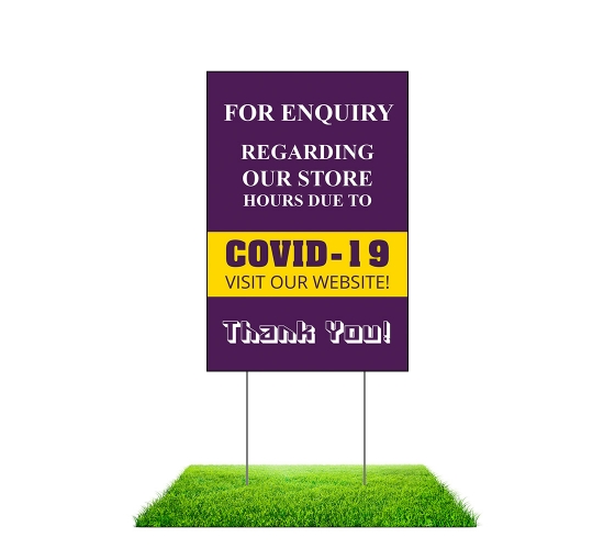 Enquiry Store Hours Yard Signs